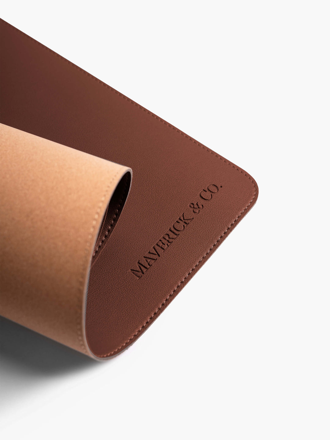 Maverick & Co. - Aspire Leather Desk Mat #color_brown