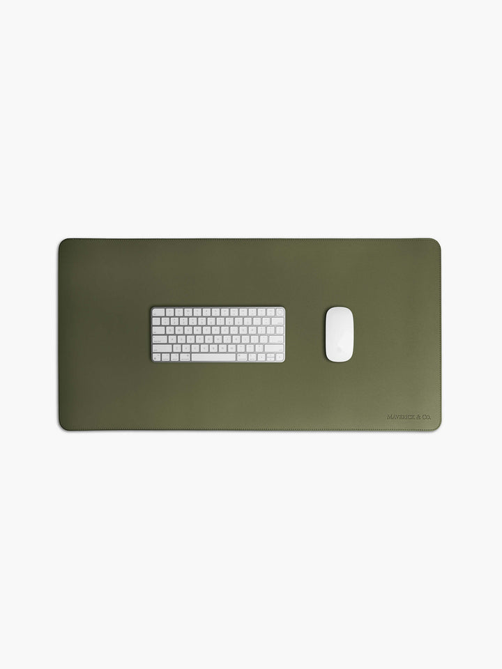 Maverick & Co. - Aspire Leather Desk Mat #color_green