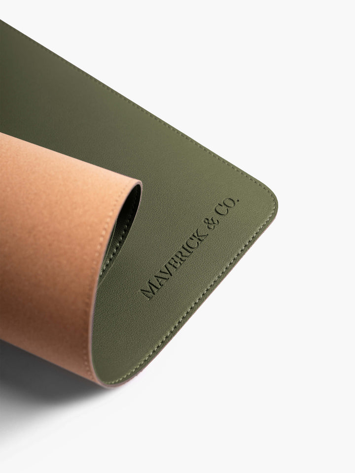 Maverick & Co. - Aspire Leather Desk Mat #color_green