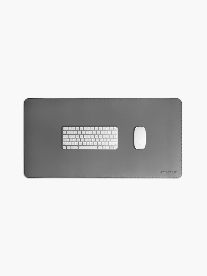 Maverick & Co. - Aspire Leather Desk Mat #color_grey
