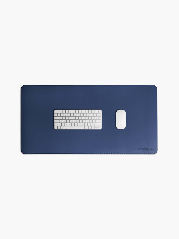 Maverick & Co. - Aspire Leather Desk Mat #color_navy