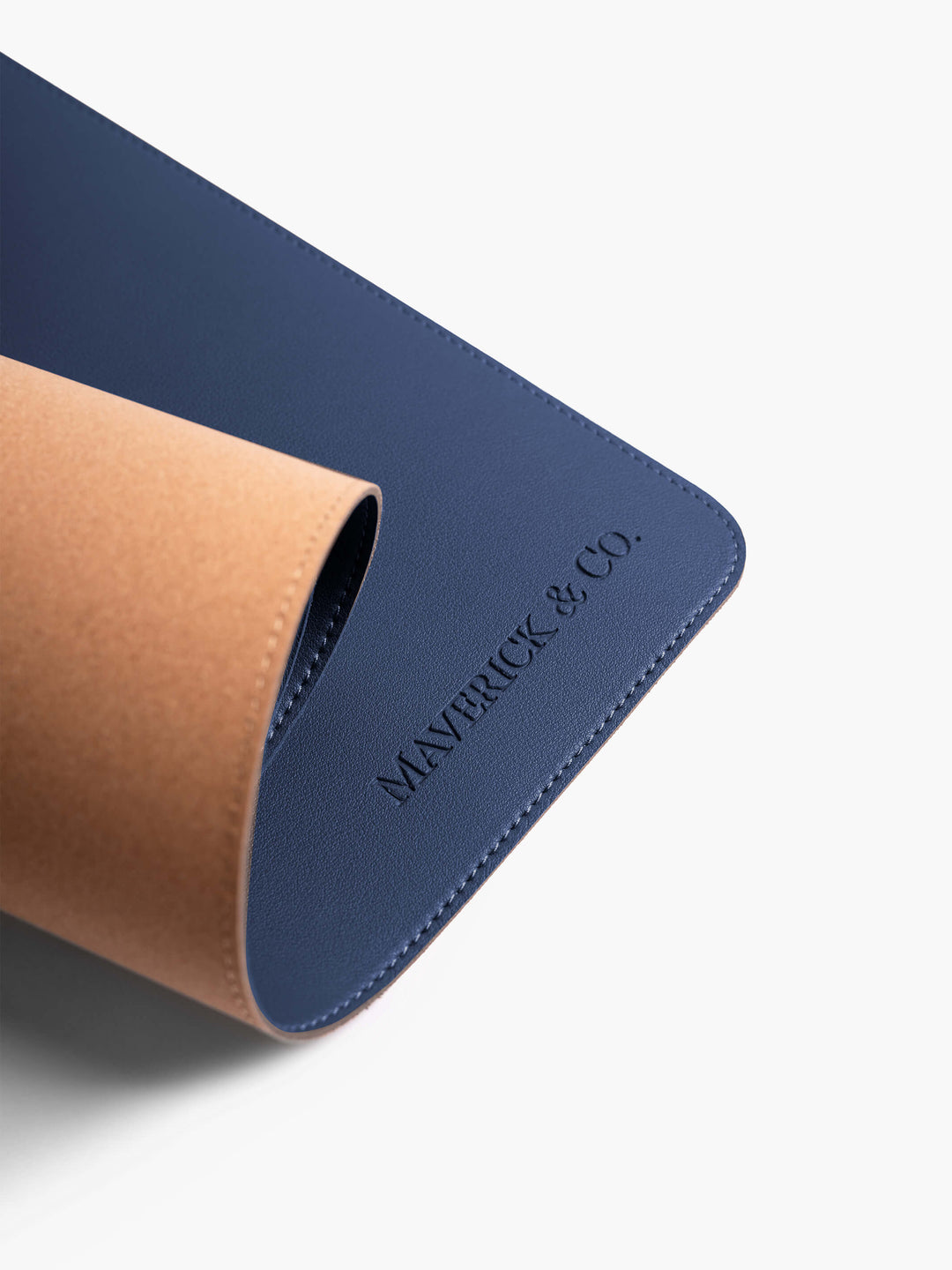 Maverick & Co. - Aspire Leather Desk Mat #color_navy