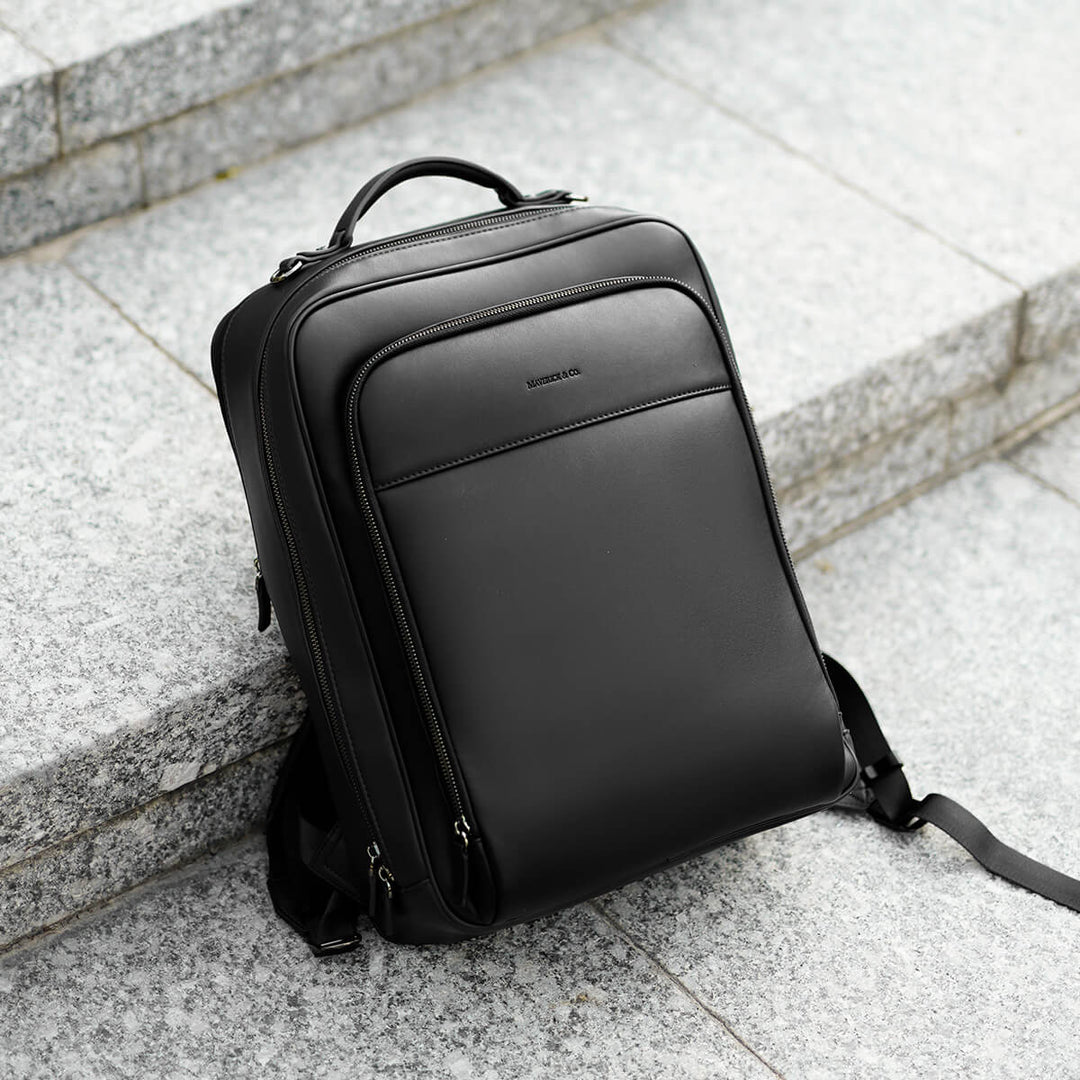 Maverick & Co. Windsor Backpack designed to fit 16-inch laptops with spacious interior layout