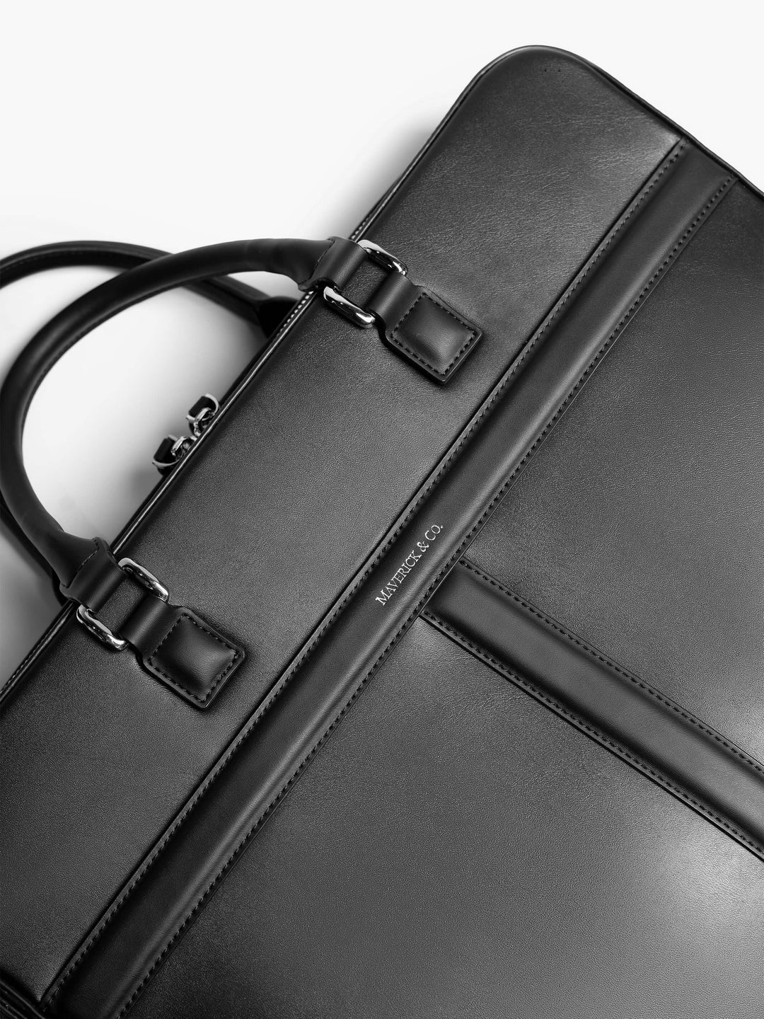 Maverick & Co. - Delta Leather Briefcase #color_black