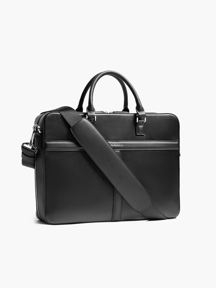 Maverick & Co. - Delta Leather Briefcase #color_black