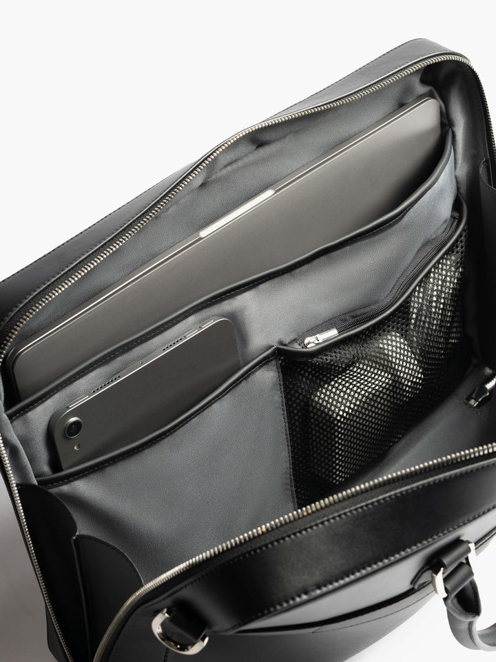 Maverick & Co. - Delta Leather Briefcase #color_black
