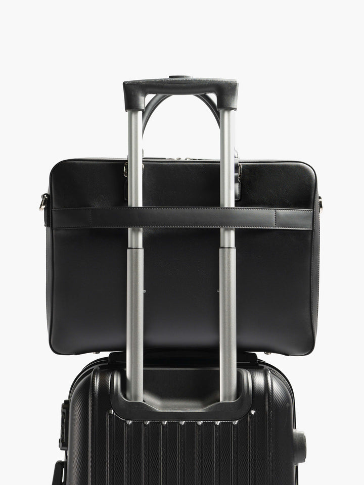 Maverick & Co. - Delta Leather Briefcase #color_black