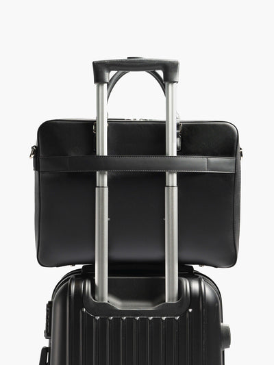 Maverick & Co. - Delta Leather Briefcase #color_black