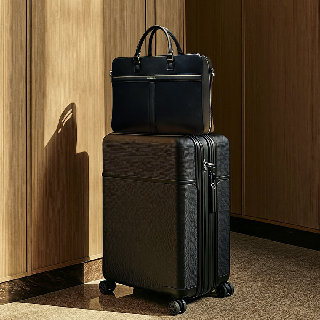 Maverick & Co. - Delta Leather Briefcase #color_black