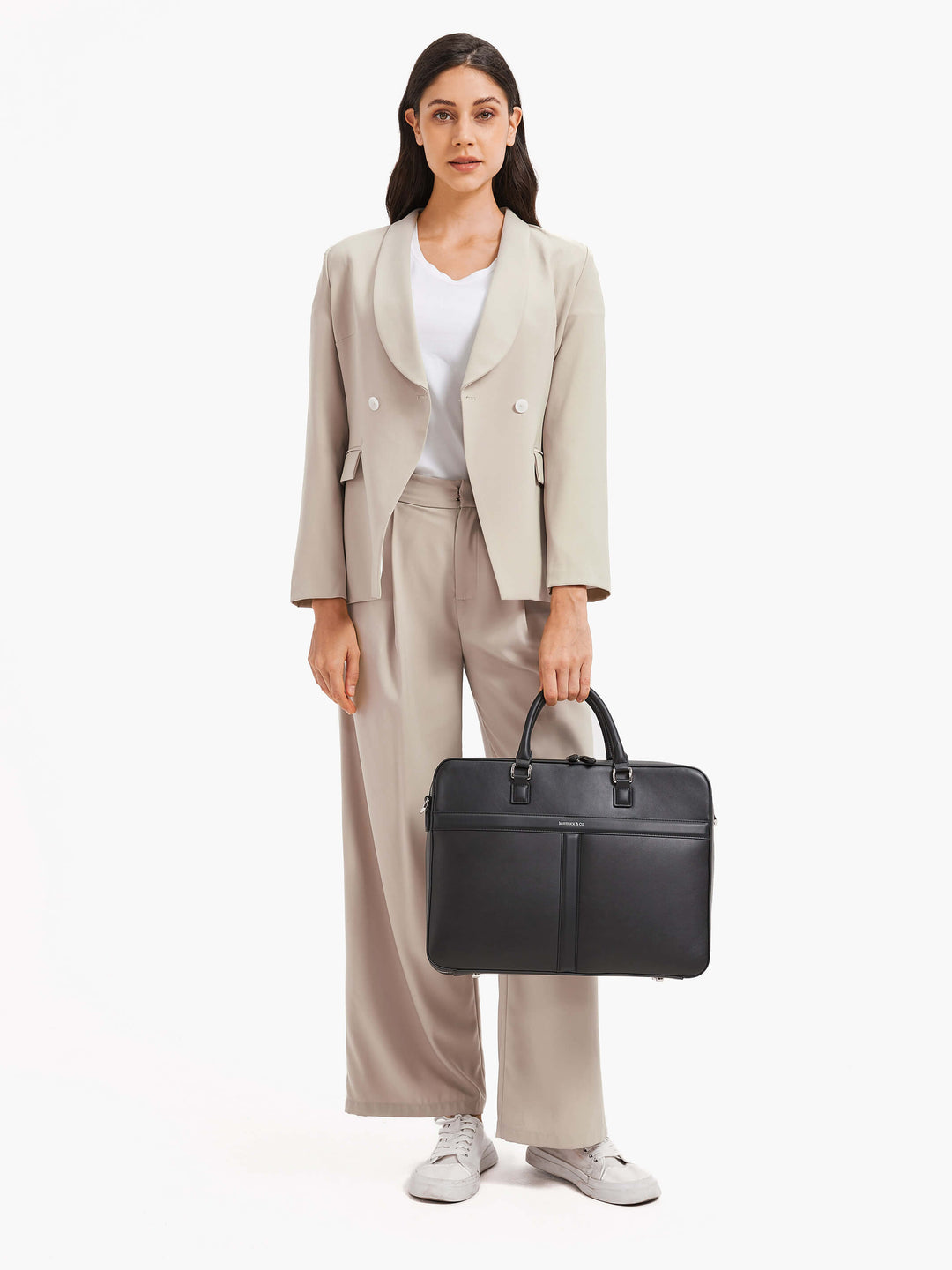 Maverick & Co. - Delta Leather Briefcase #color_black