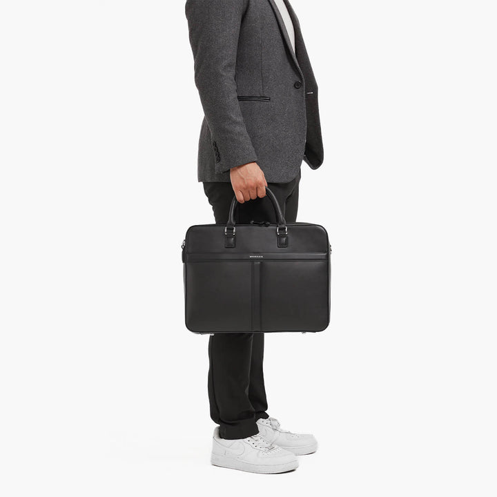 Maverick & Co. - Delta Leather Briefcase #color_black