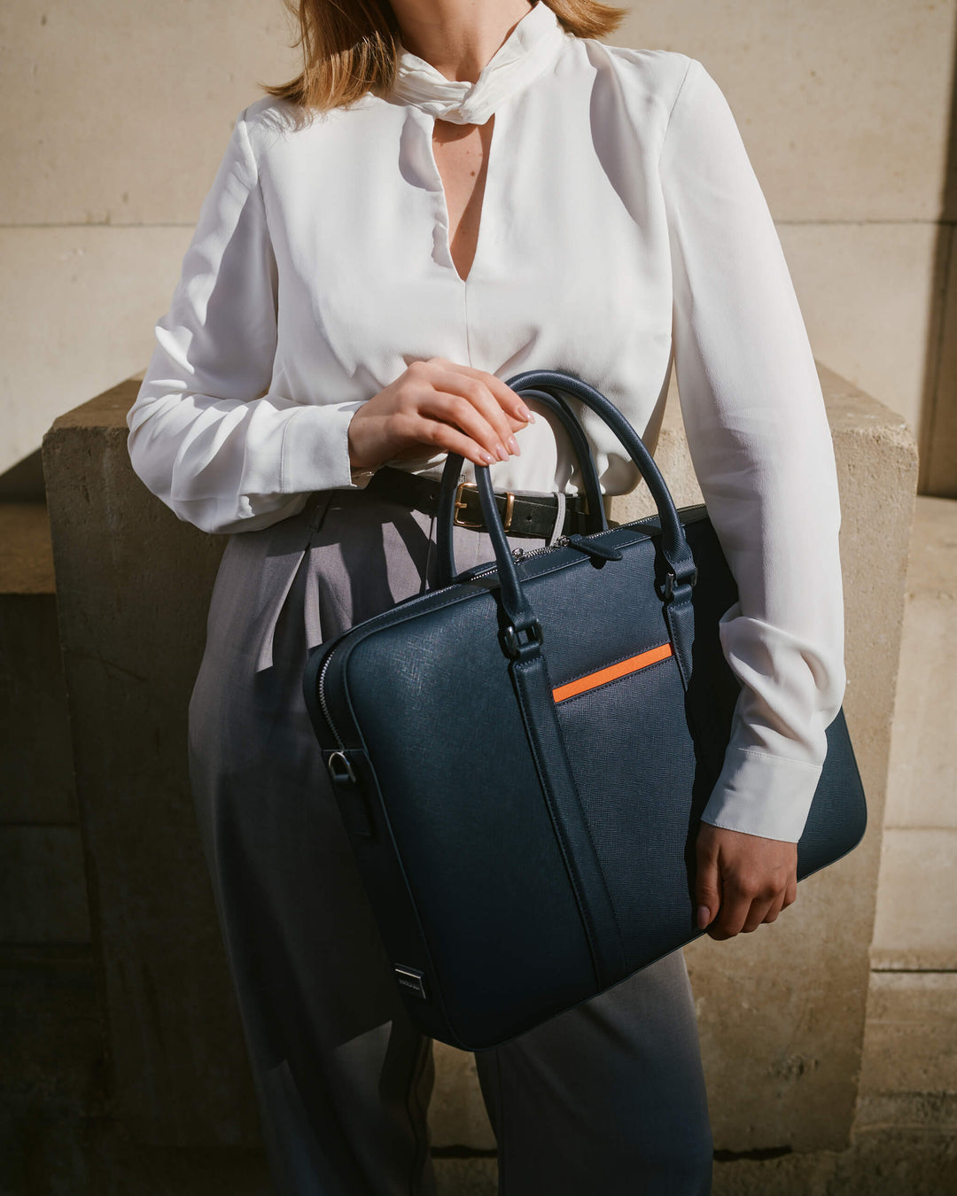 Maverick & Co. professional work bag with timeless silhouette and classic color for a refined business look