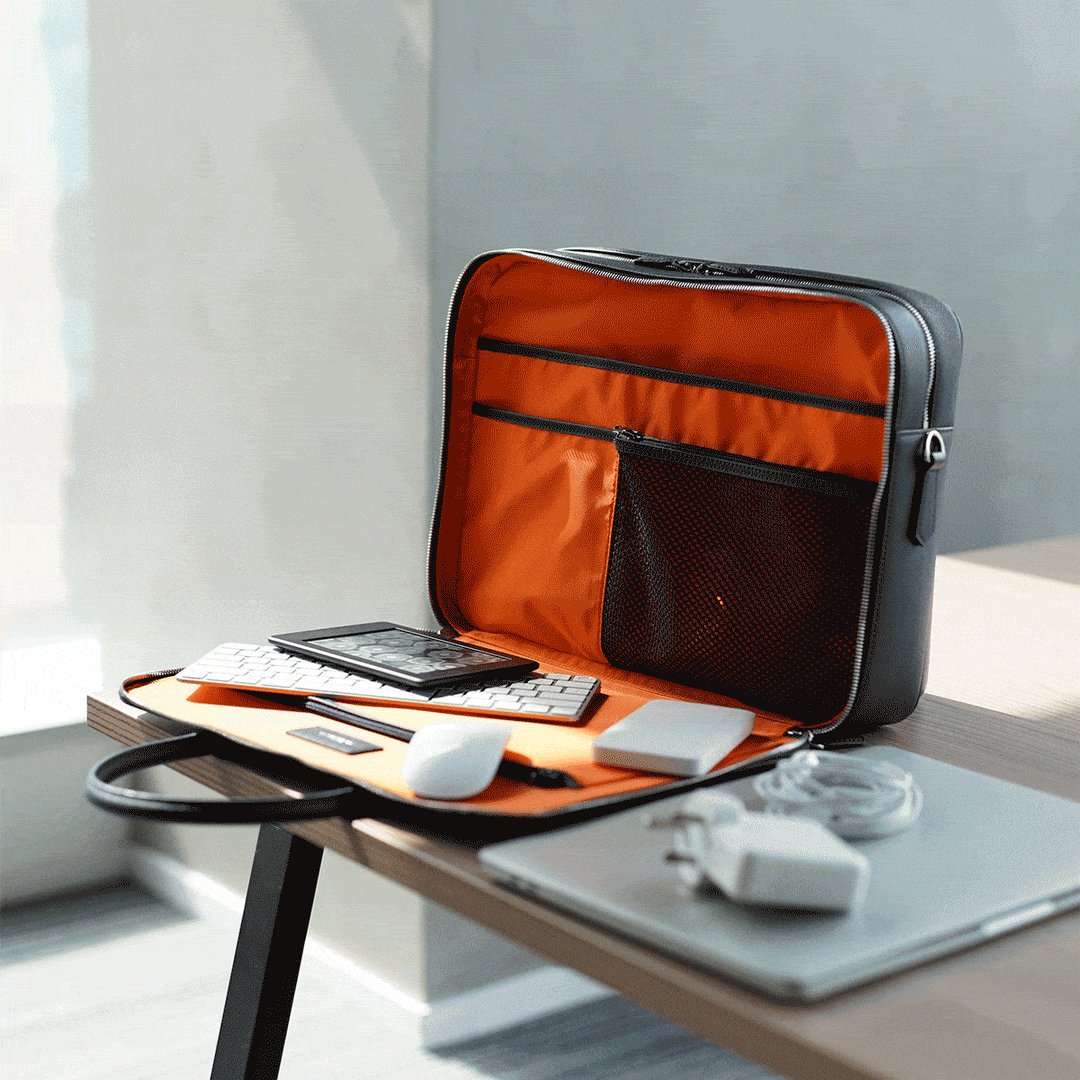 Maverick & Co. - Manhattan Double-Zip Leather Briefcase