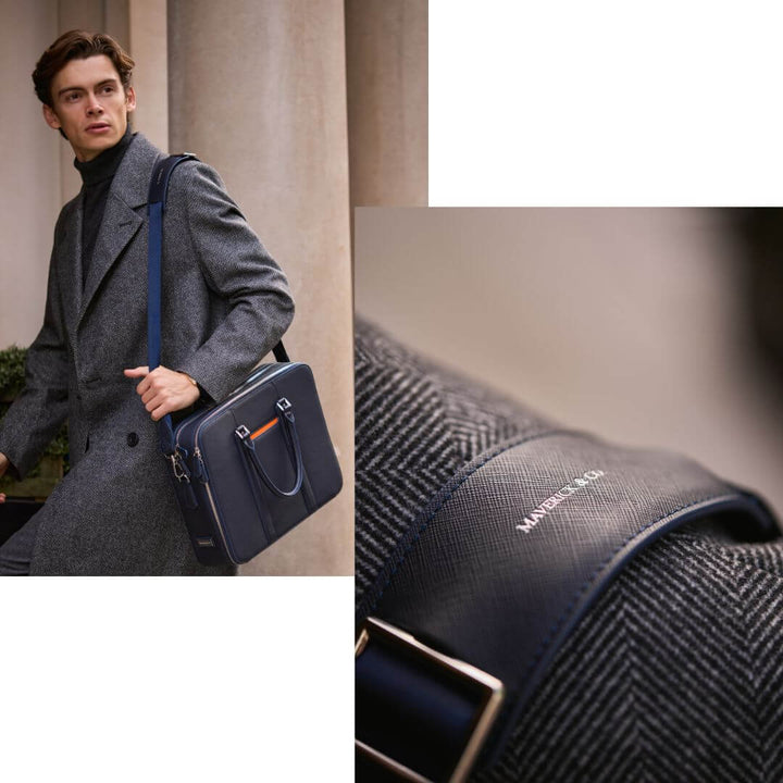 Maverick & Co. - Manhattan Double-Zip Leather Briefcase