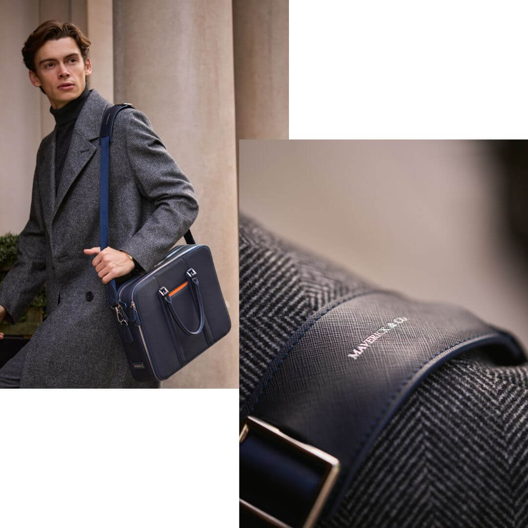 Maverick & Co. - Manhattan Double-Zip Leather Briefcase