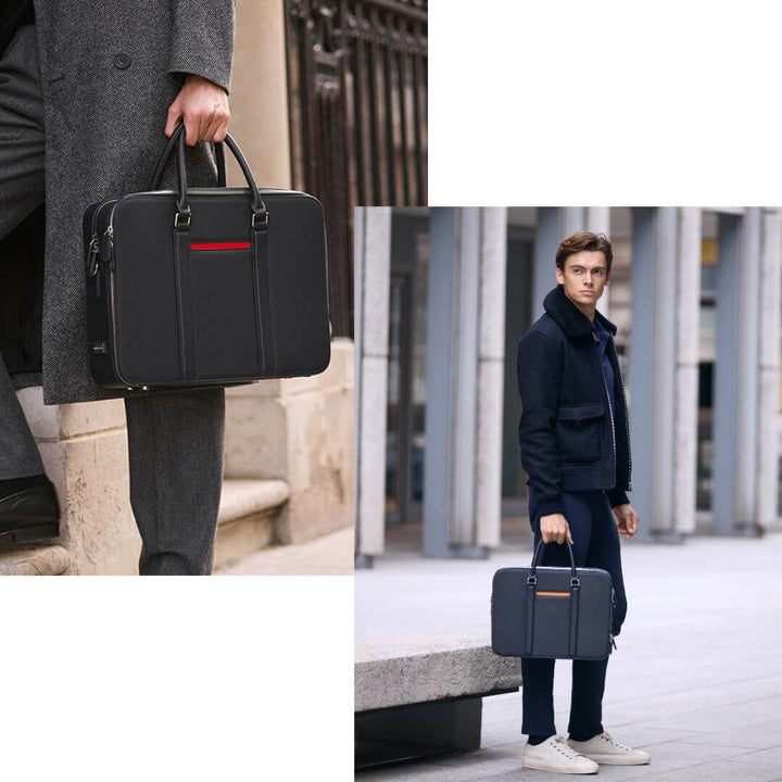 Maverick & Co. - Manhattan Double-Zip Leather Briefcase