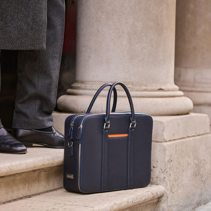 Maverick & Co. - Manhattan Double-Zip Leather Briefcase