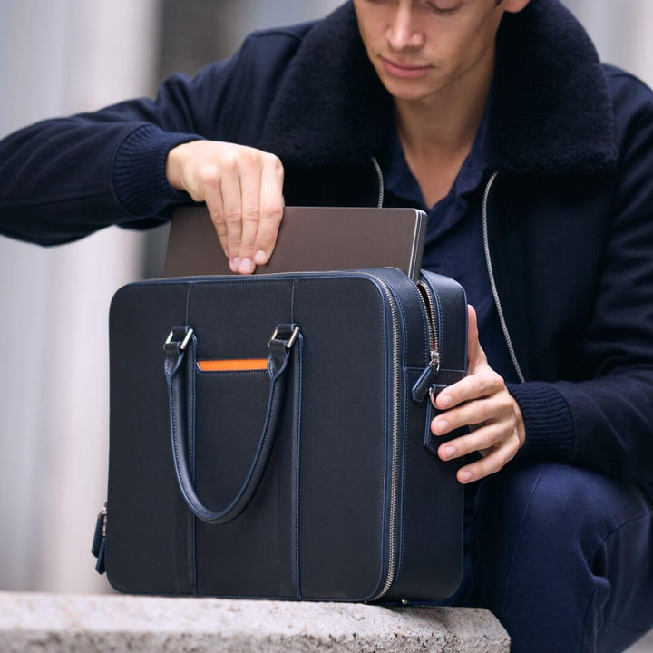 Maverick & Co. - Manhattan Double-Zip Leather Briefcase
