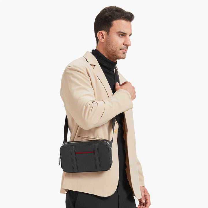 Maverick & Co. - Manhattan Leather Sling Bag #color_grey