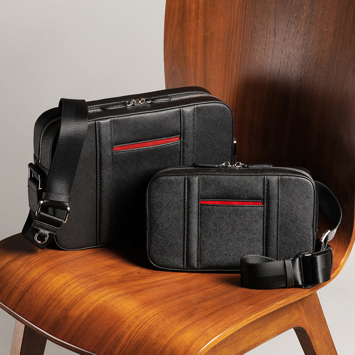Maverick & Co. - Manhattan Leather Sling Bag #color_grey