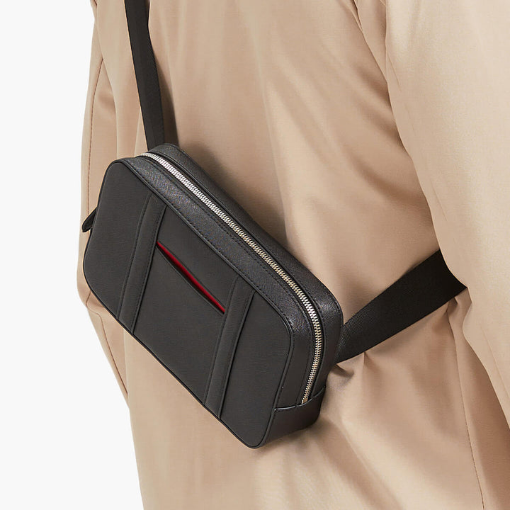 Maverick & Co. - Manhattan Leather Sling Bag #color_grey