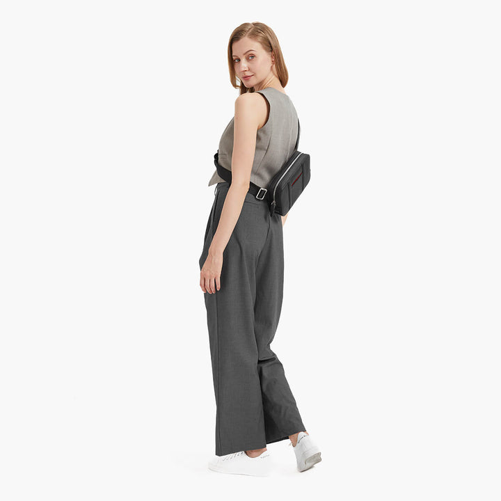 Maverick & Co. - Manhattan Leather Sling Bag #color_grey