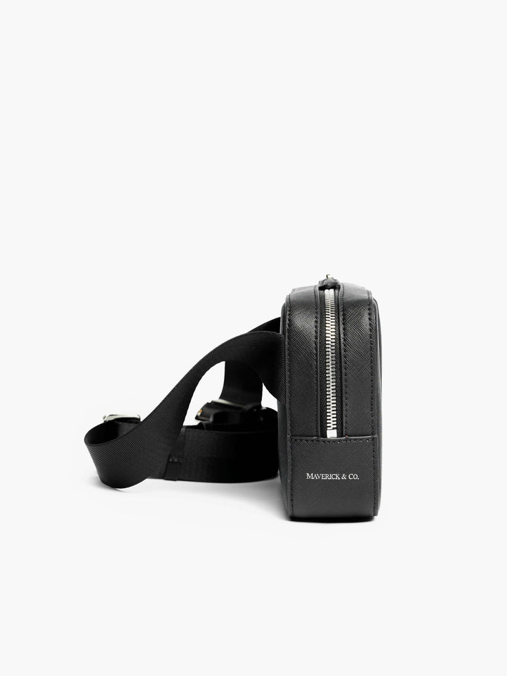 Maverick & Co. - Manhattan Leather Sling Bag #color_grey