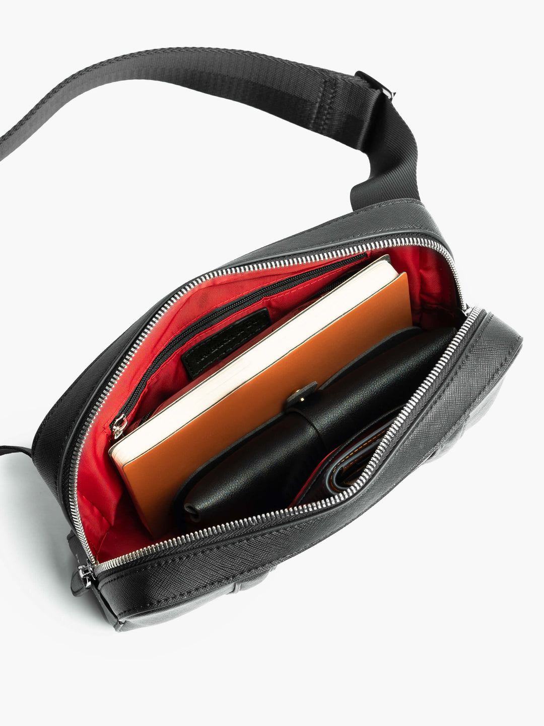 Maverick & Co. - Manhattan Leather Sling Bag #color_grey