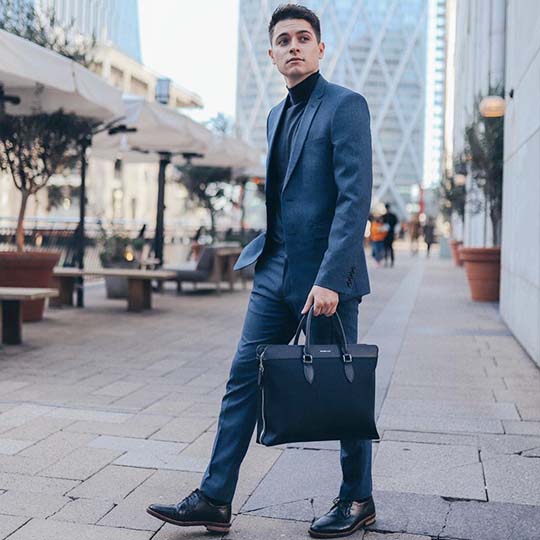 Maverick & Co. - Alpha Leather-Trimmed Briefcase