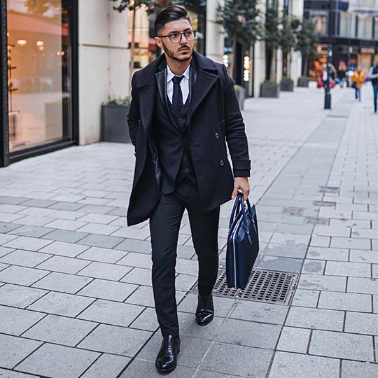 Maverick & Co. - Alpha Leather-Trimmed Briefcase