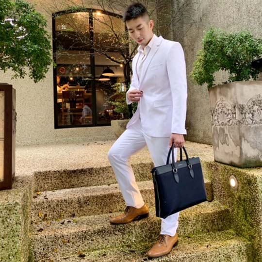 Maverick & Co. - Alpha Leather-Trimmed Briefcase