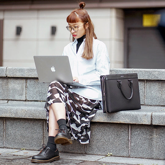 Maverick & Co. - Alpha Leather-Trimmed Briefcase