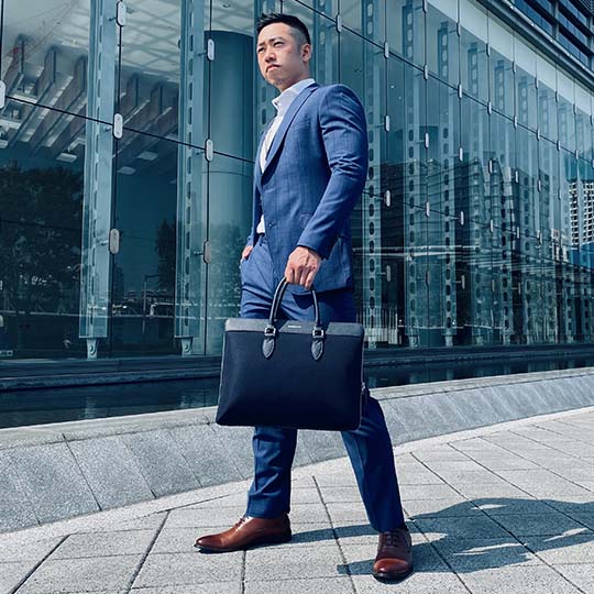 Maverick & Co. - Alpha Leather-Trimmed Briefcase