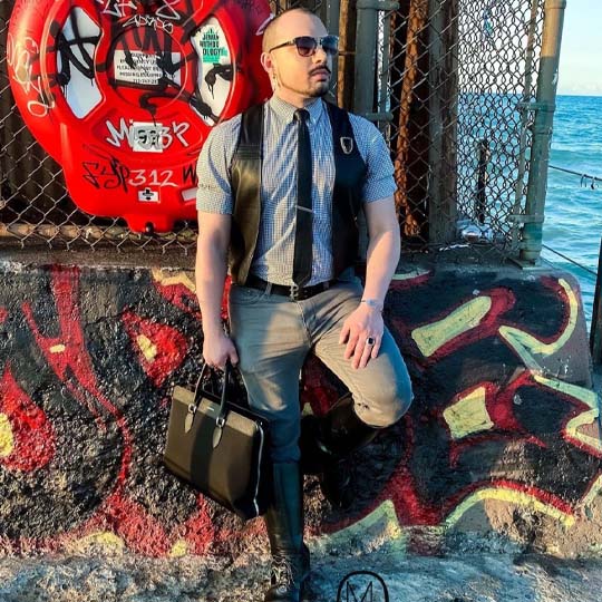 Maverick & Co. - Alpha Leather-Trimmed Briefcase