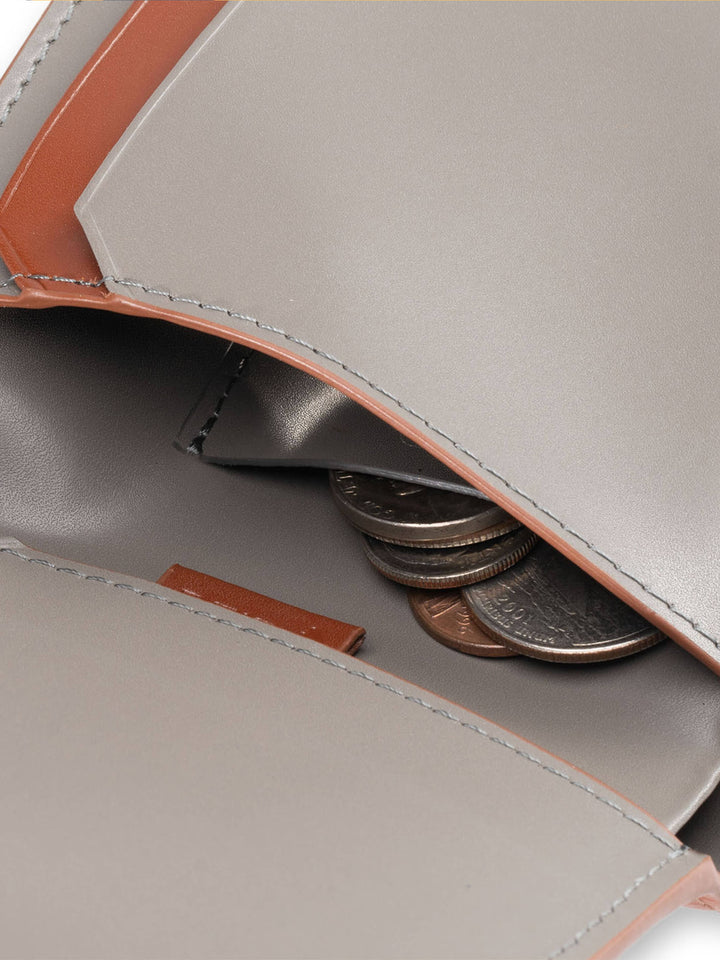 Maverick & Co. - Cosmopolitan Pocket Leather Wallet #color_brown-grey