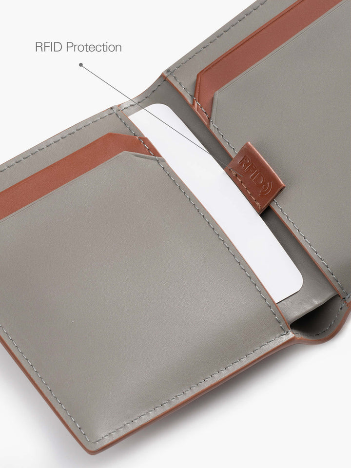 Maverick & Co. - Cosmopolitan Pocket Leather Wallet #color_brown-grey