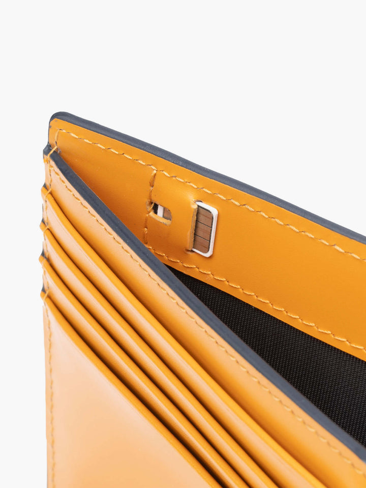 Maverick & Co. - Cosmopolitan Slim Leather Wallet #color_navy-orange