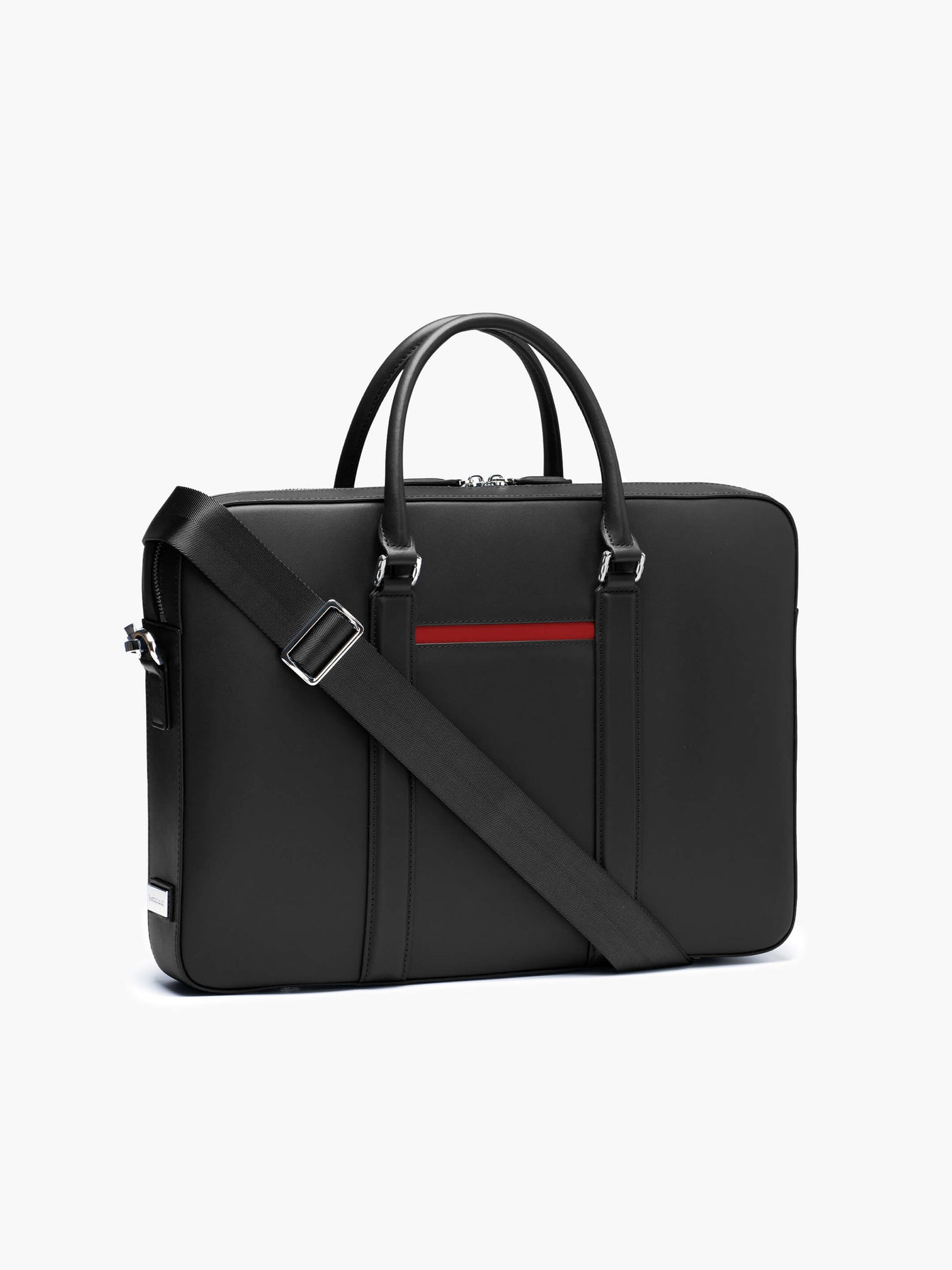 Maverick & Co. - Manhattan Deluxe Leather Briefcase #color_premium-black