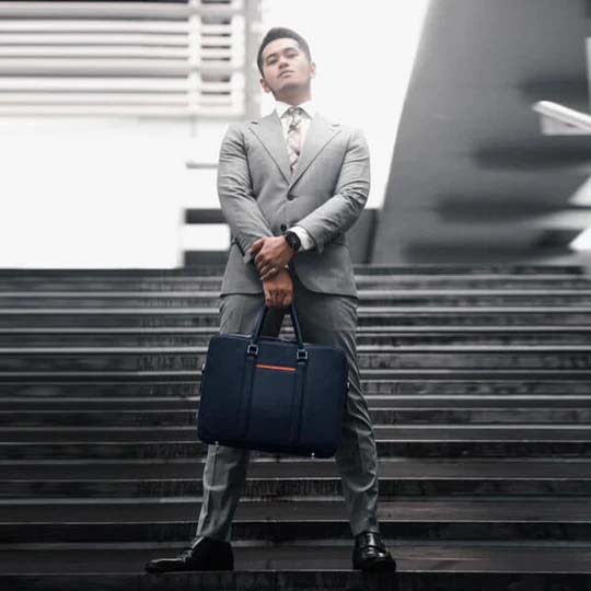 Maverick & Co. - Manhattan Double-Zip Leather Briefcase
