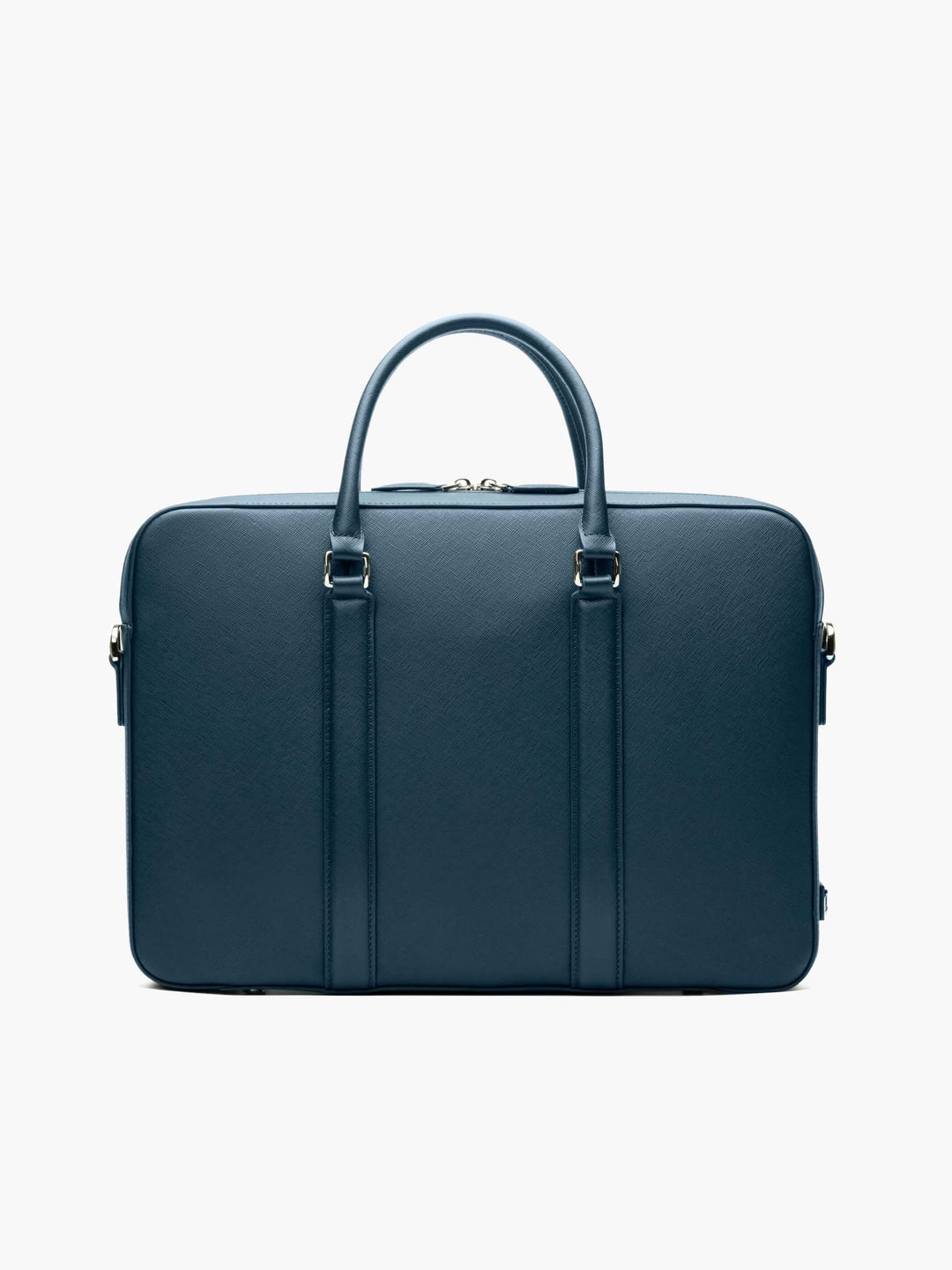 Maverick & Co. - Manhattan Leather Briefcase #color_dark-teal-tiger-orange