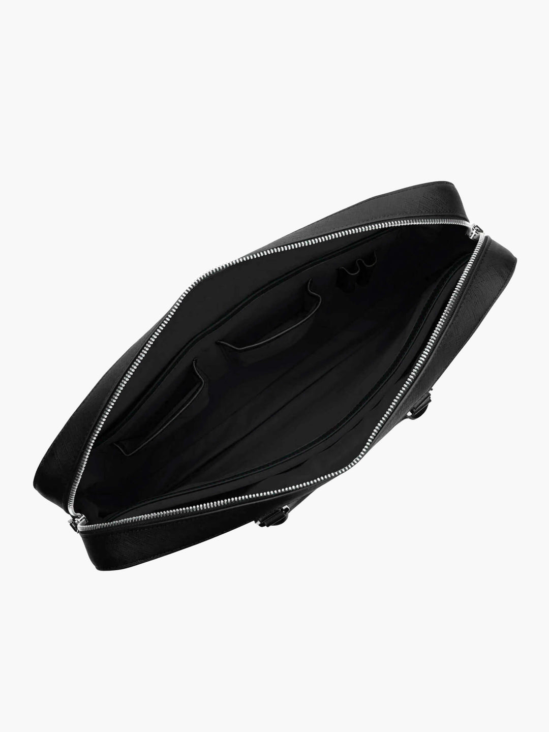 Maverick & Co. - Manhattan Monochrome Leather Briefcase #color_black