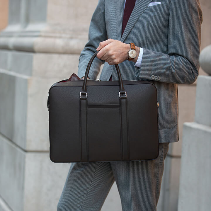 Maverick & Co. - Manhattan Monochrome Leather Briefcase