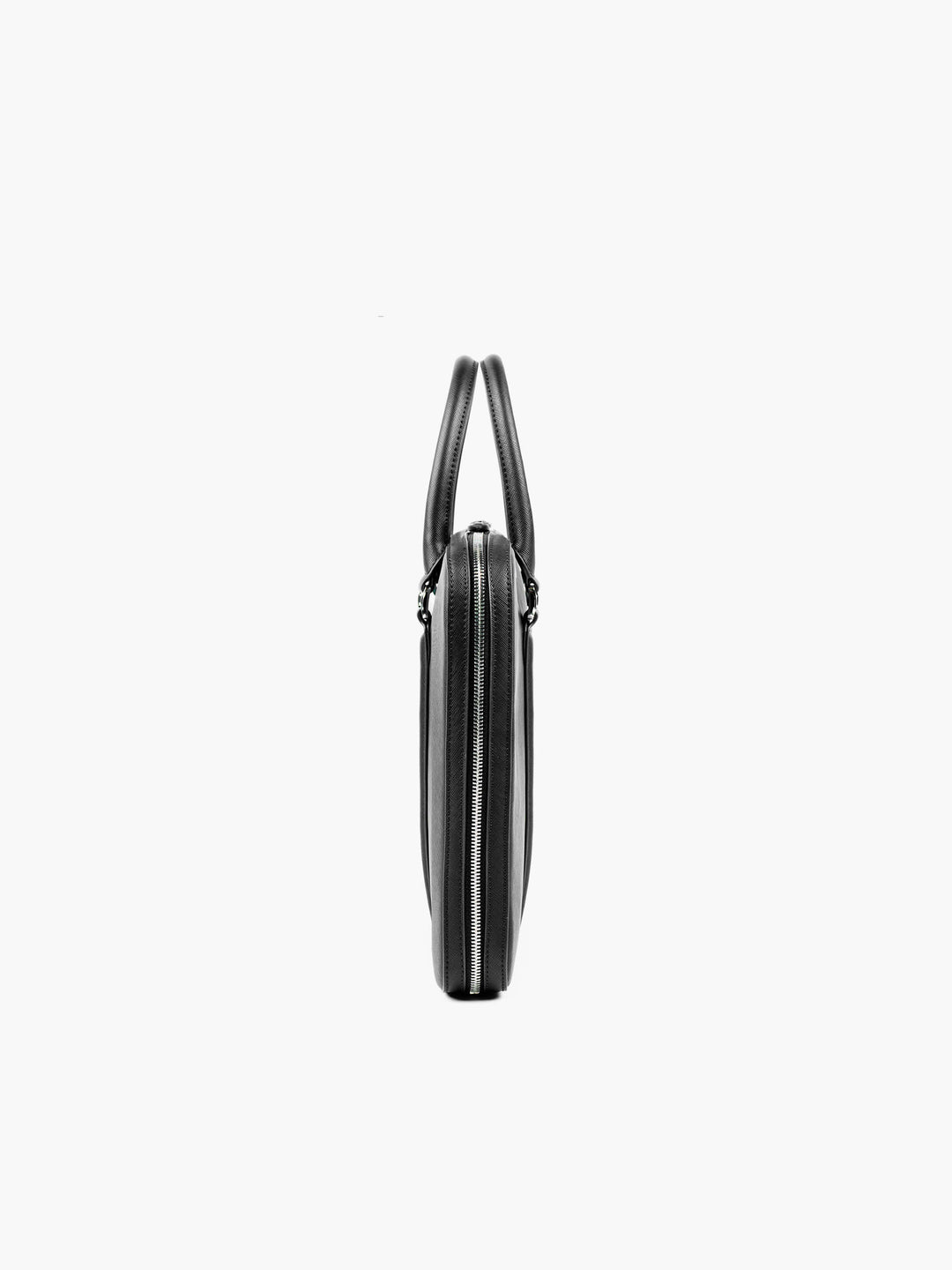 Maverick & Co. - Manhattan Slim Leather Briefcase#color_black