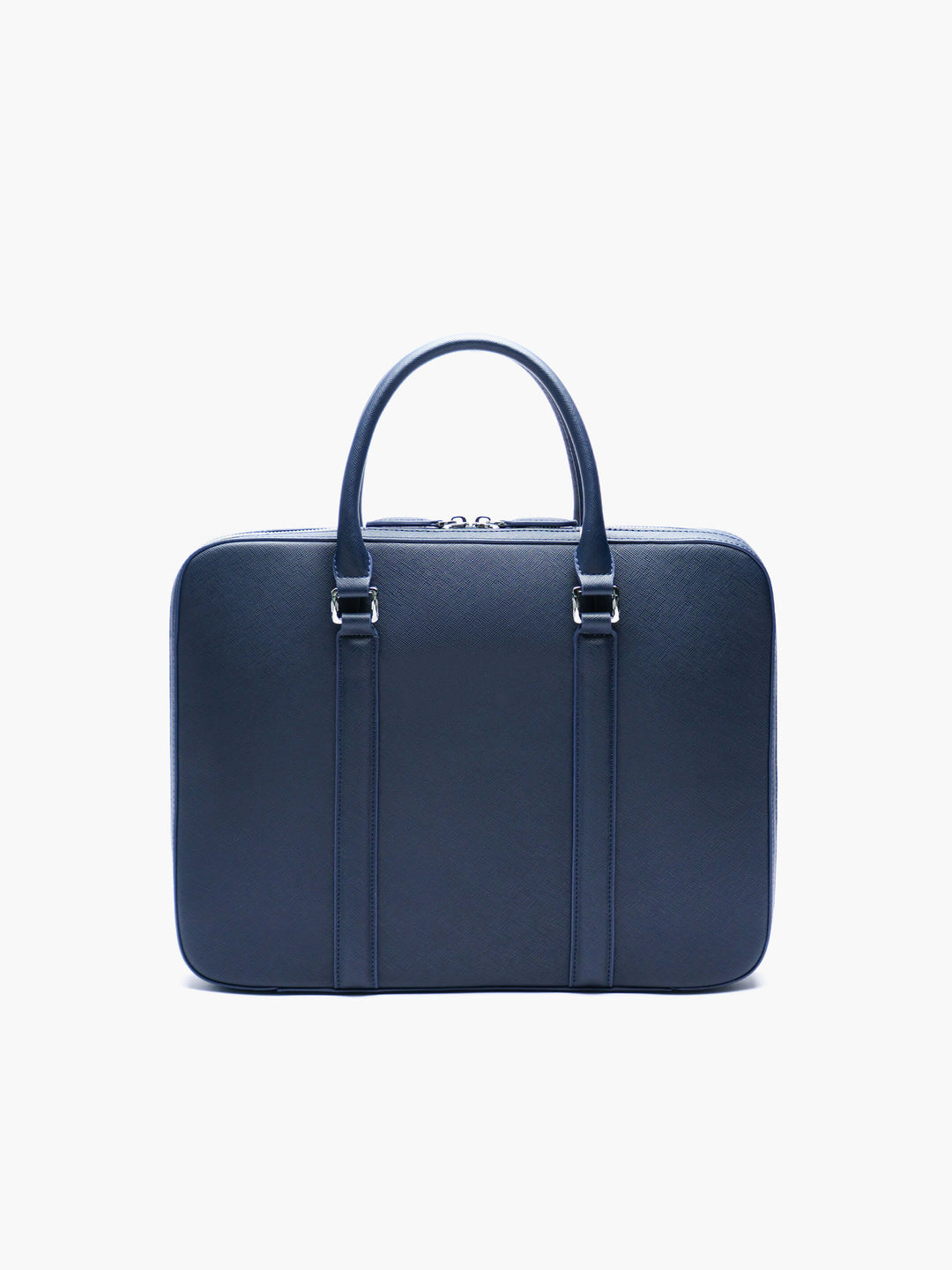 Maverick & Co. - Manhattan Slim Leather Briefcase#color_navy
