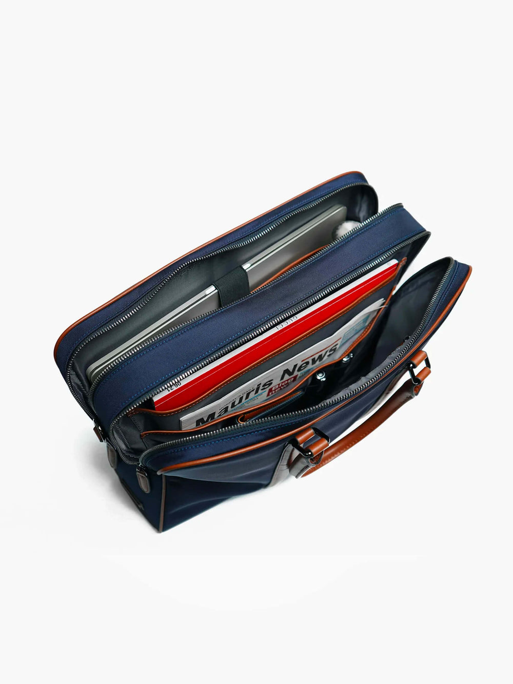 Maverick & Co. - Odyssey Double-Zip Briefcase #color_navy