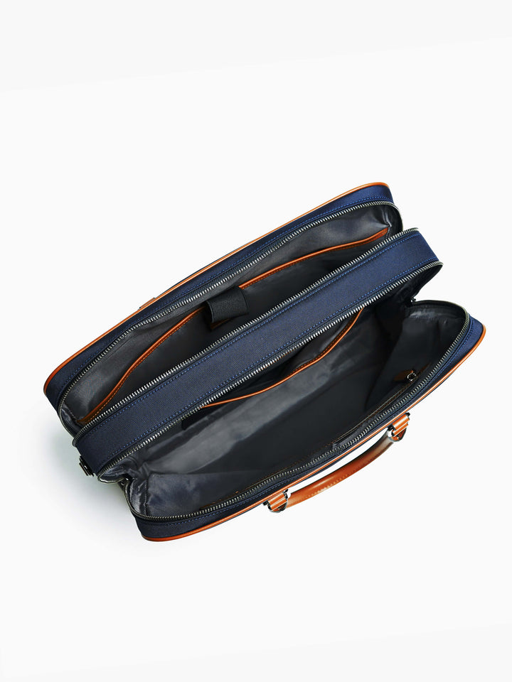 Maverick & Co. - Odyssey Double-Zip Briefcase #color_navy