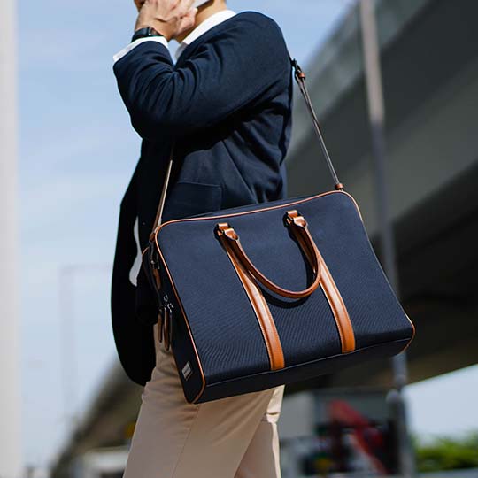 Maverick & Co. - Odyssey Double-Zip Briefcase #color_navy