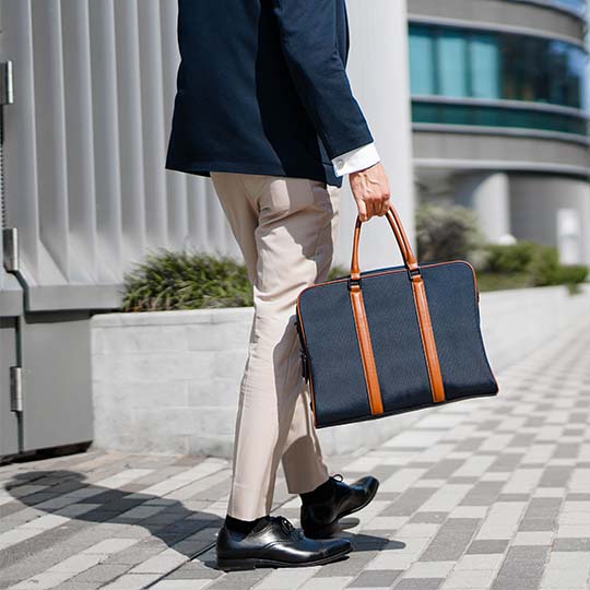 Maverick & Co. - Odyssey Double-Zip Briefcase #color_navy