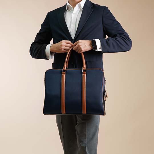 Maverick & Co. - Odyssey Double-Zip Briefcase #color_navy