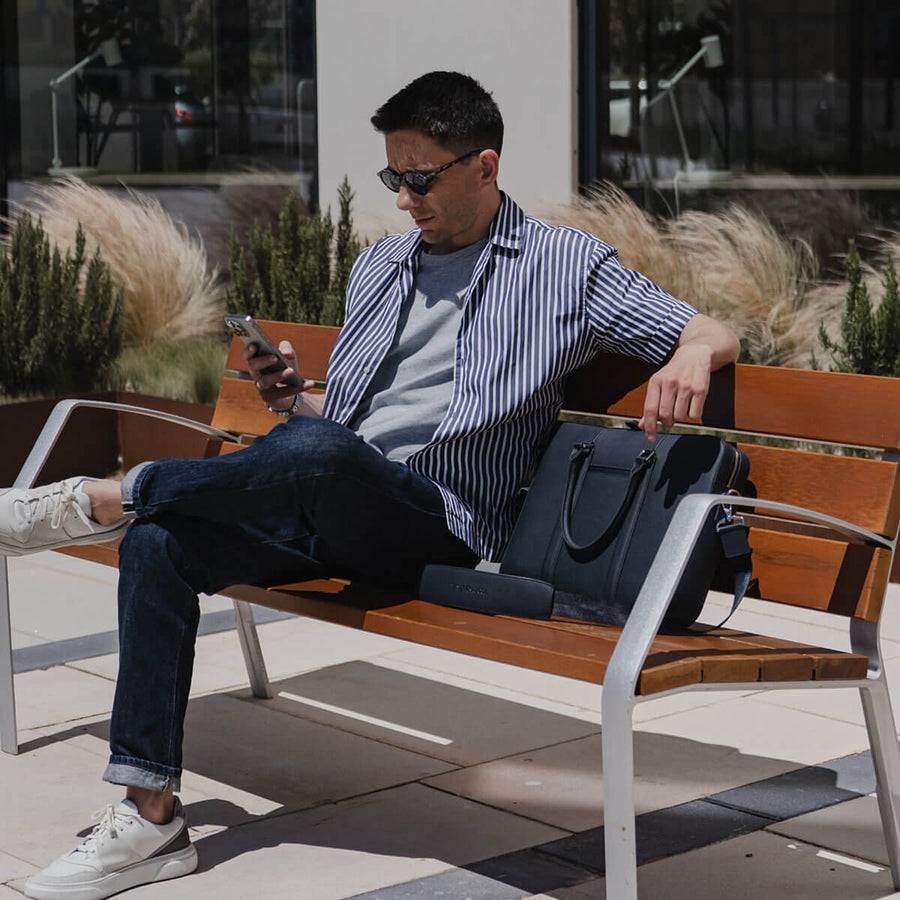 Maverick & Co. - Manhattan Monochrome Leather Briefcase